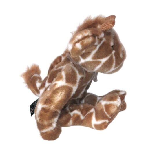 Russ Berrie Godfrey Giraffe Brown Tan Stuffed Plush BeanBag Toy 14" - Picture 5 of 8